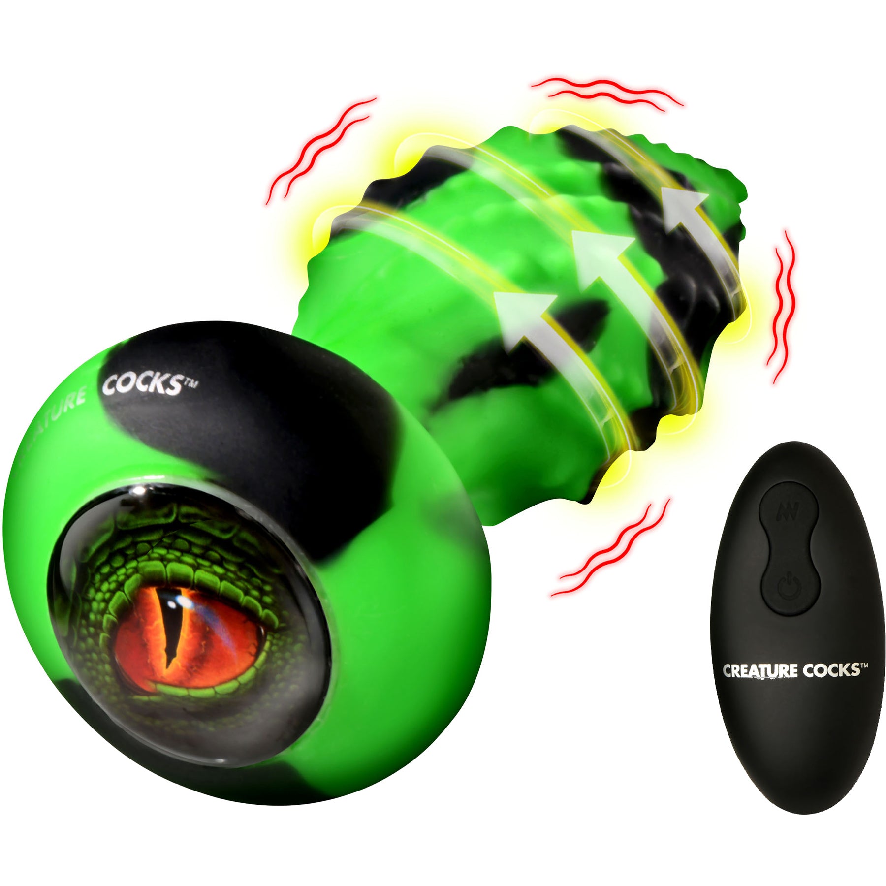 Eye Of The Spawn Vibrating & Squirming Silicone Butt Plug By Creature Cocks