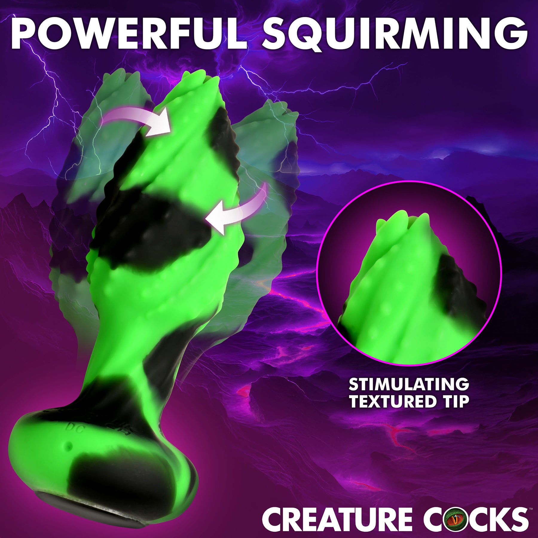 Eye Of The Spawn Vibrating & Squirming Silicone Butt Plug By Creature Cocks