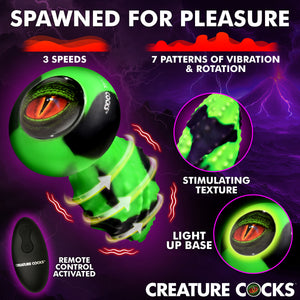Eye Of The Spawn Vibrating & Squirming Silicone Butt Plug By Creature Cocks