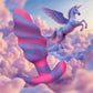 Unicorn Swirl Silicone Butt Plug By Creature Cocks - Medium