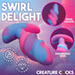 Unicorn Swirl Silicone Butt Plug By Creature Cocks - Small