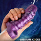 Tentacle Squirting Silicone Penis Enhancer By Creature Cocks - Purple