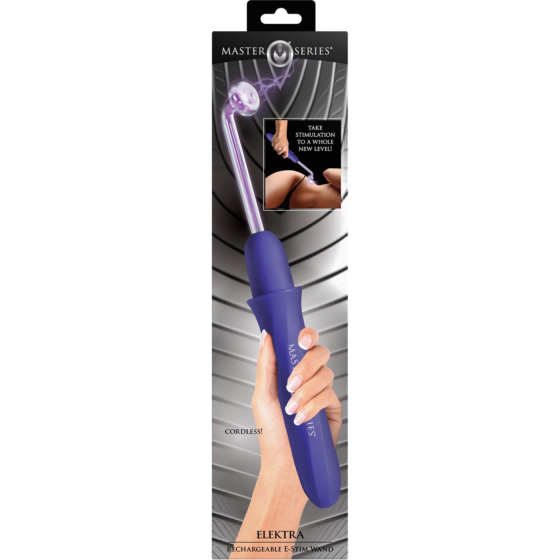 Master Series Elektra Rechargeable E-Stim Wand - Purple
