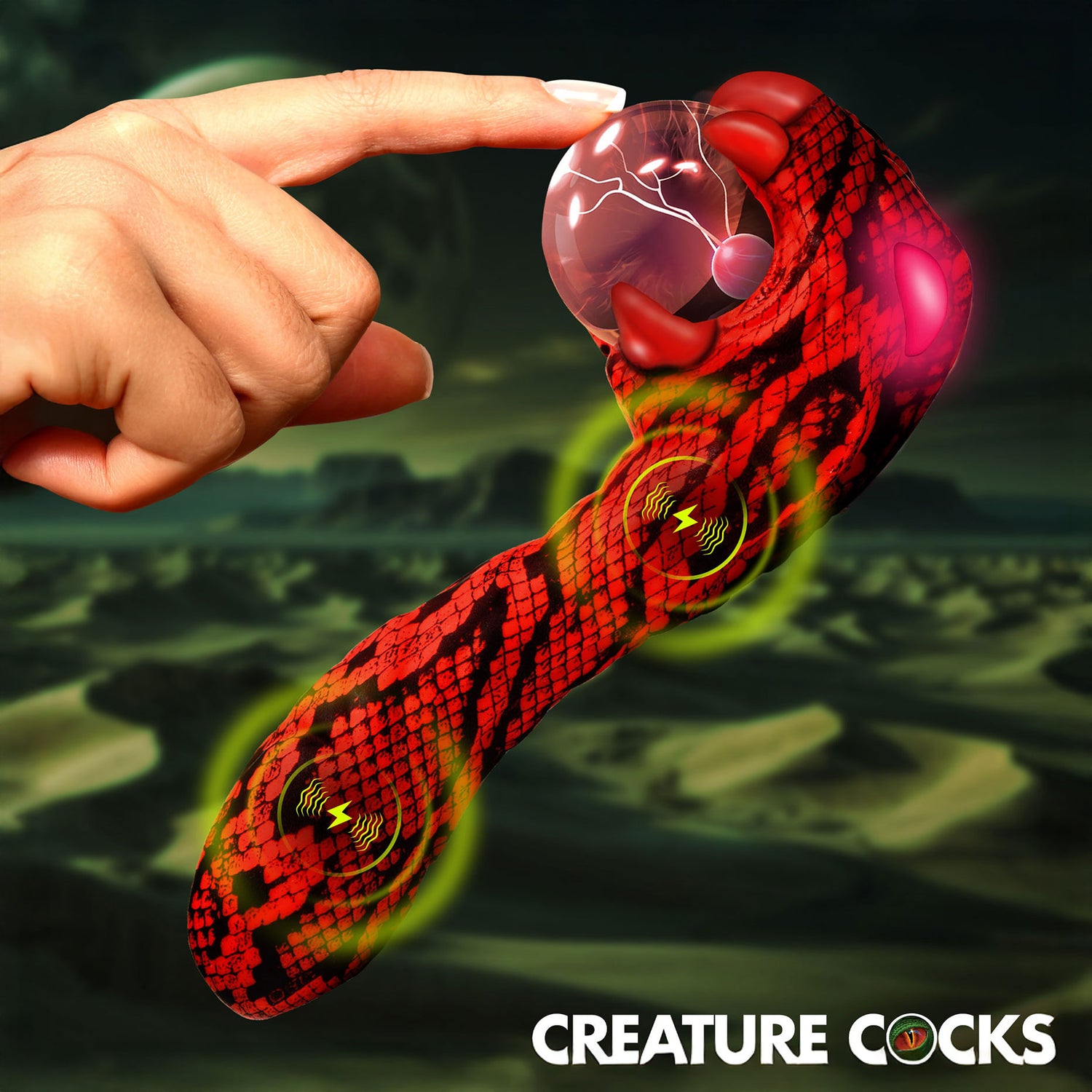 Cobra Rechargeable Silicone Dual Use Plasma Vibrator By Creature Cocks