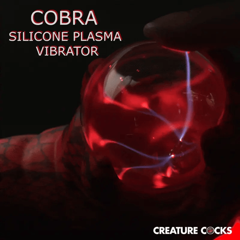 Cobra Rechargeable Silicone Dual Use Plasma Vibrator By Creature Cocks - Glow In Motion