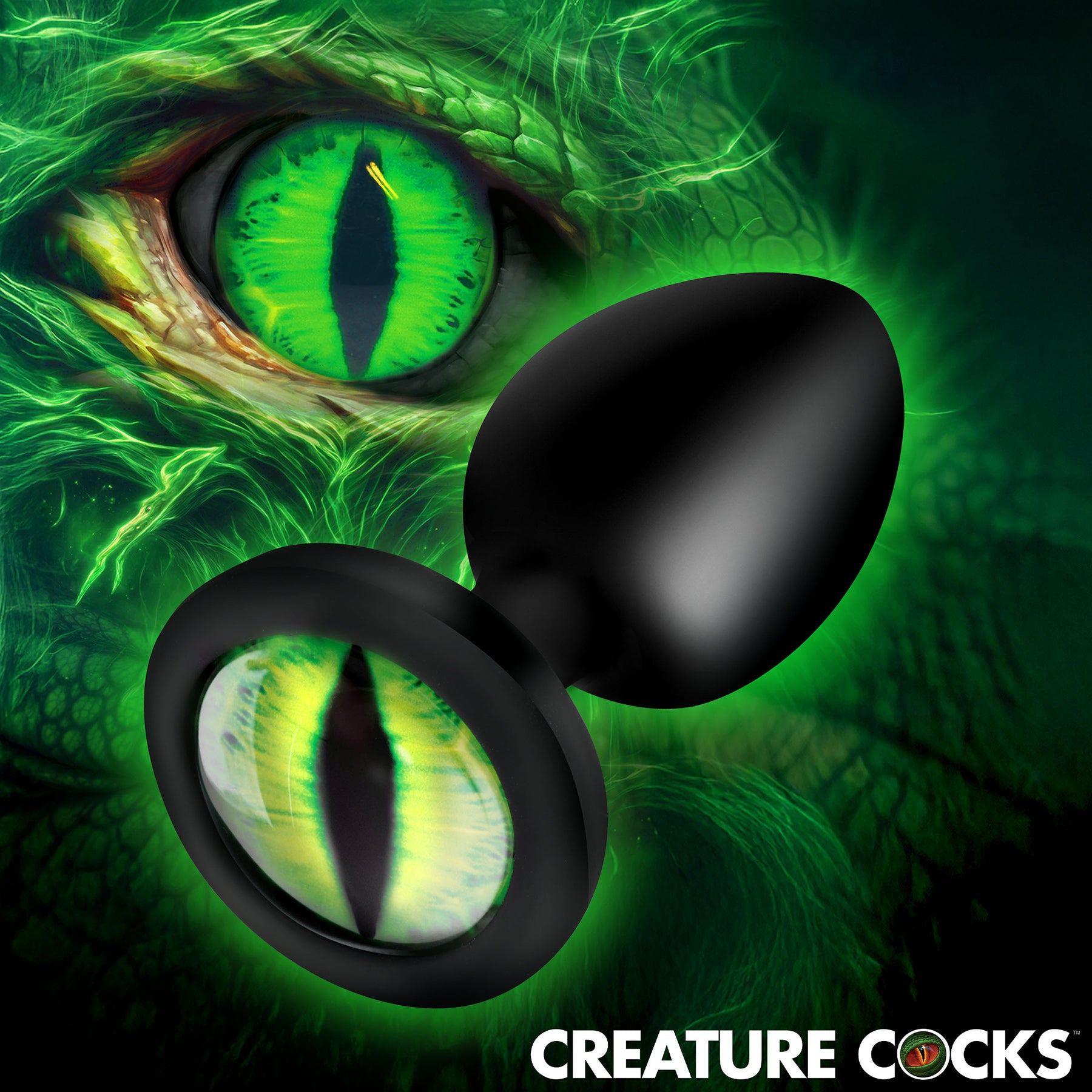Creature Eye Green Eye Silicone Butt Plug By Creature Cocks - Small
