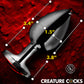 Sinister Eye Red Eye Metal Butt Plug By Creature Cocks - Large