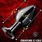 Sinister Eye Red Eye Metal Butt Plug By Creature Cocks - Medium