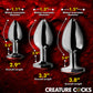 Sinister Eye Red Eye Metal Butt Plug By Creature Cocks - Measurement
