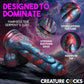 Hydra X 8" Vibrating Silicone Suction Cup Dildo With Remote By Creature Cocks