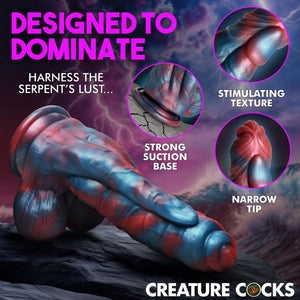 Hydra X 8" Vibrating Silicone Suction Cup Dildo With Remote By Creature Cocks