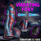 Hydra X 8" Vibrating Silicone Suction Cup Dildo With Remote By Creature Cocks