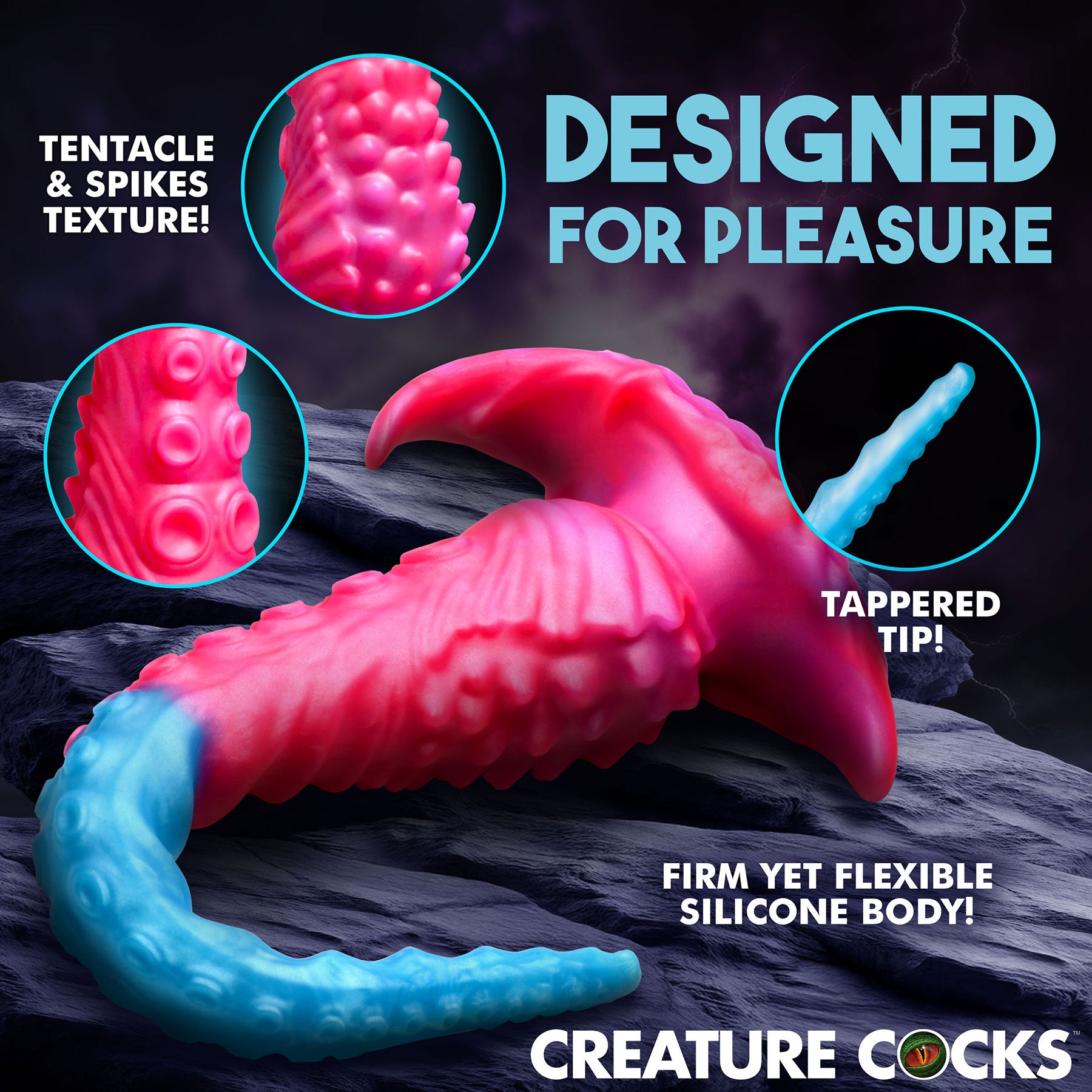 Vibropus Vibrating Rechargeable Silicone Anal Dildo With Remote By Creature Cocks