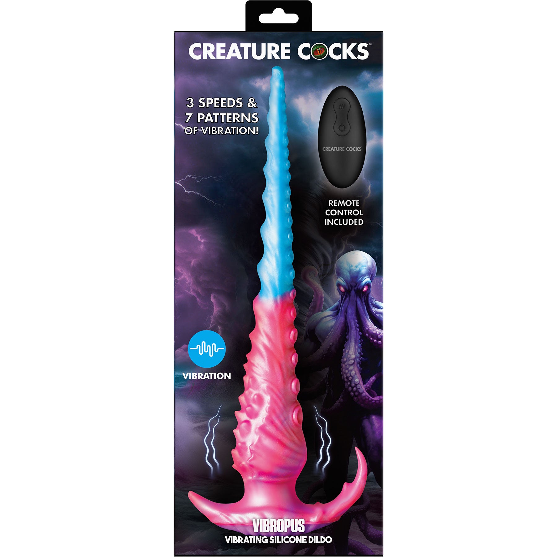 Vibropus Vibrating Rechargeable Silicone Anal Dildo With Remote By Creature Cocks