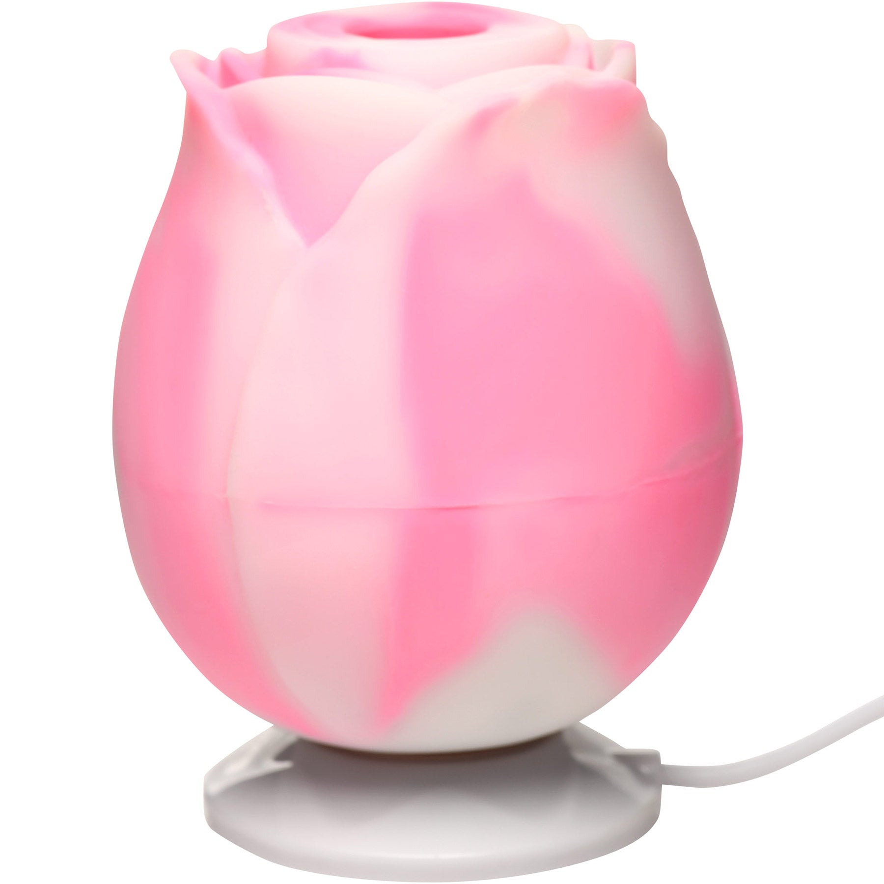 Bloomgasm The Rose Pressure Wave Stimulator Lover's Gift Box - Pink With White Swirls