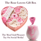 Bloomgasm The Rose Pressure Wave Stimulator Lover's Gift Box - Pink With White Swirls - In Motion