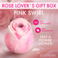Bloomgasm The Rose Pressure Wave Stimulator Lover's Gift Box - Pink With White Swirls