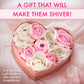 Bloomgasm The Rose Pressure Wave Stimulator Lover's Gift Box - Pink With White Swirls