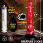 Hell Hound 7.8" Squirting Silicone Suction Cup Dildo By Creature Cocks