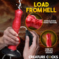 Hell Hound 7.8" Squirting Silicone Suction Cup Dildo By Creature Cocks