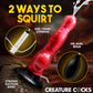 Hell Hound 7.8" Squirting Silicone Suction Cup Dildo By Creature Cocks