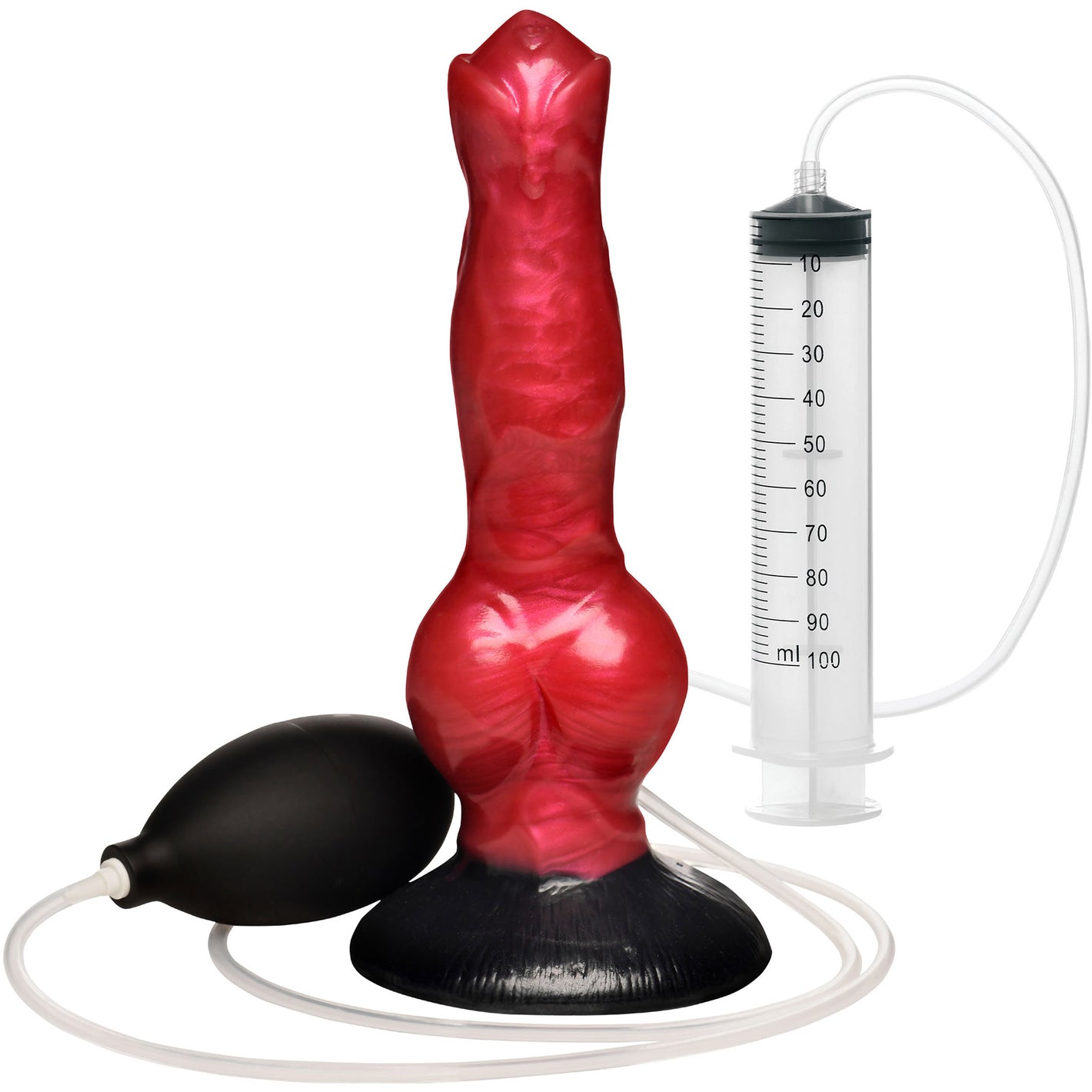 Hell Hound 7.8" Squirting Silicone Suction Cup Dildo By Creature Cocks