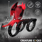 Dragon Flight Vibrating Silicone Cock Ring With Remote By Creature Cocks