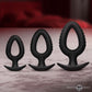 Master Series Pop Plugs 3 Piece Hollow Silicone Anal Trainer Set