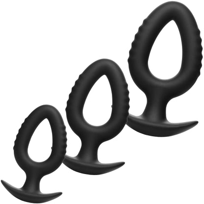 Master Series Pop Plugs 3 Piece Hollow Silicone Anal Trainer Set