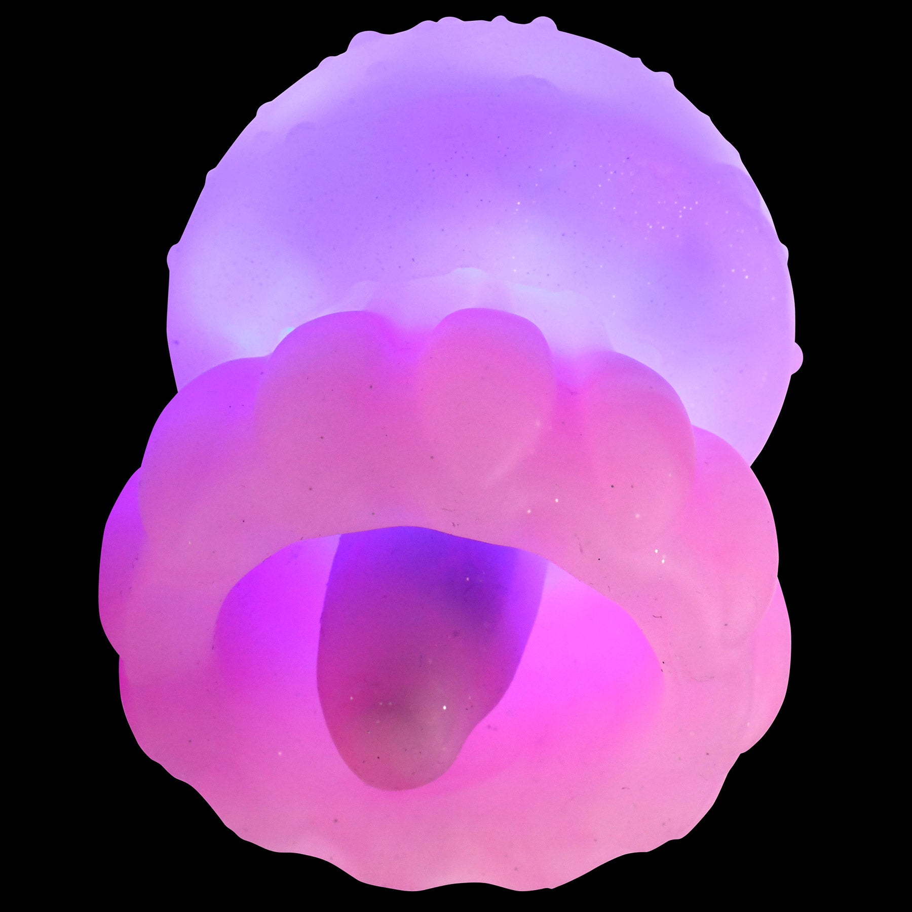 Creature Cuties Glow Jelly Licking & Vibrating Rechargeable Silicone Stimulator