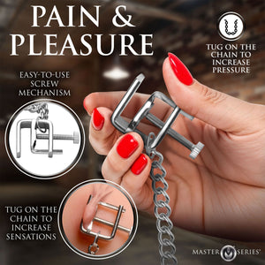 Master Series Pressure Vice Metal Nipple Clamps