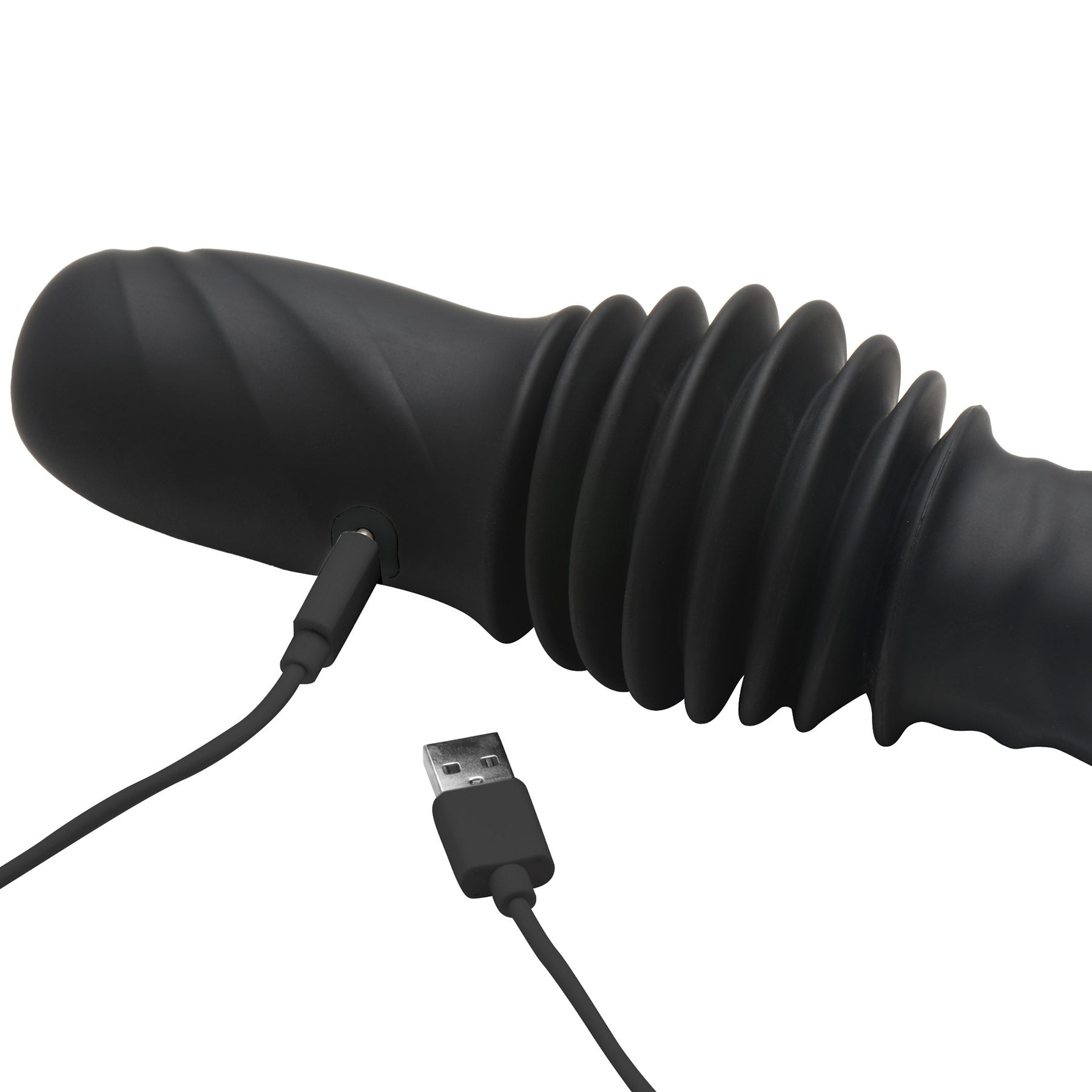 Master Series Double Pounder Silicone Vibrating Thrusting Dildo With Remote
