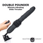Master Series Double Pounder Silicone Vibrating Thrusting Dildo With Remote - In Motion