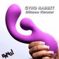 BANG! Gyro Rabbit Rechargeable Silicone Dual Stimulation Vibrator - In Motion