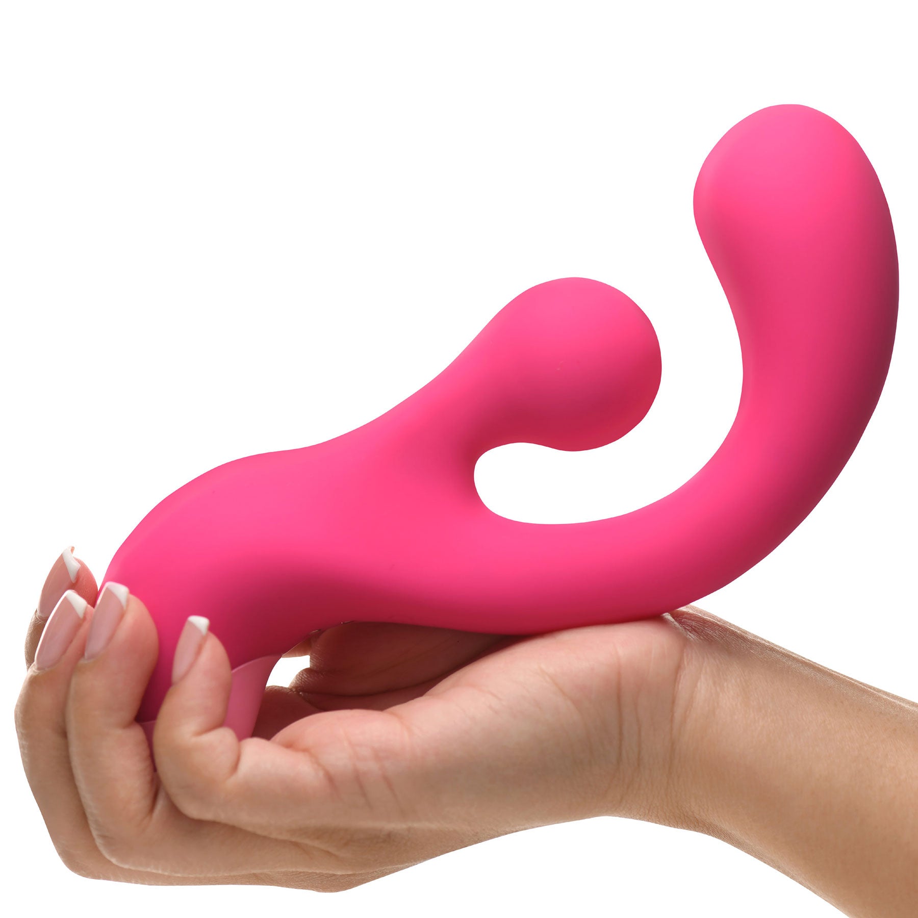 BANG! Gyro Rabbit Rechargeable Silicone Dual Stimulation Vibrator - Pink