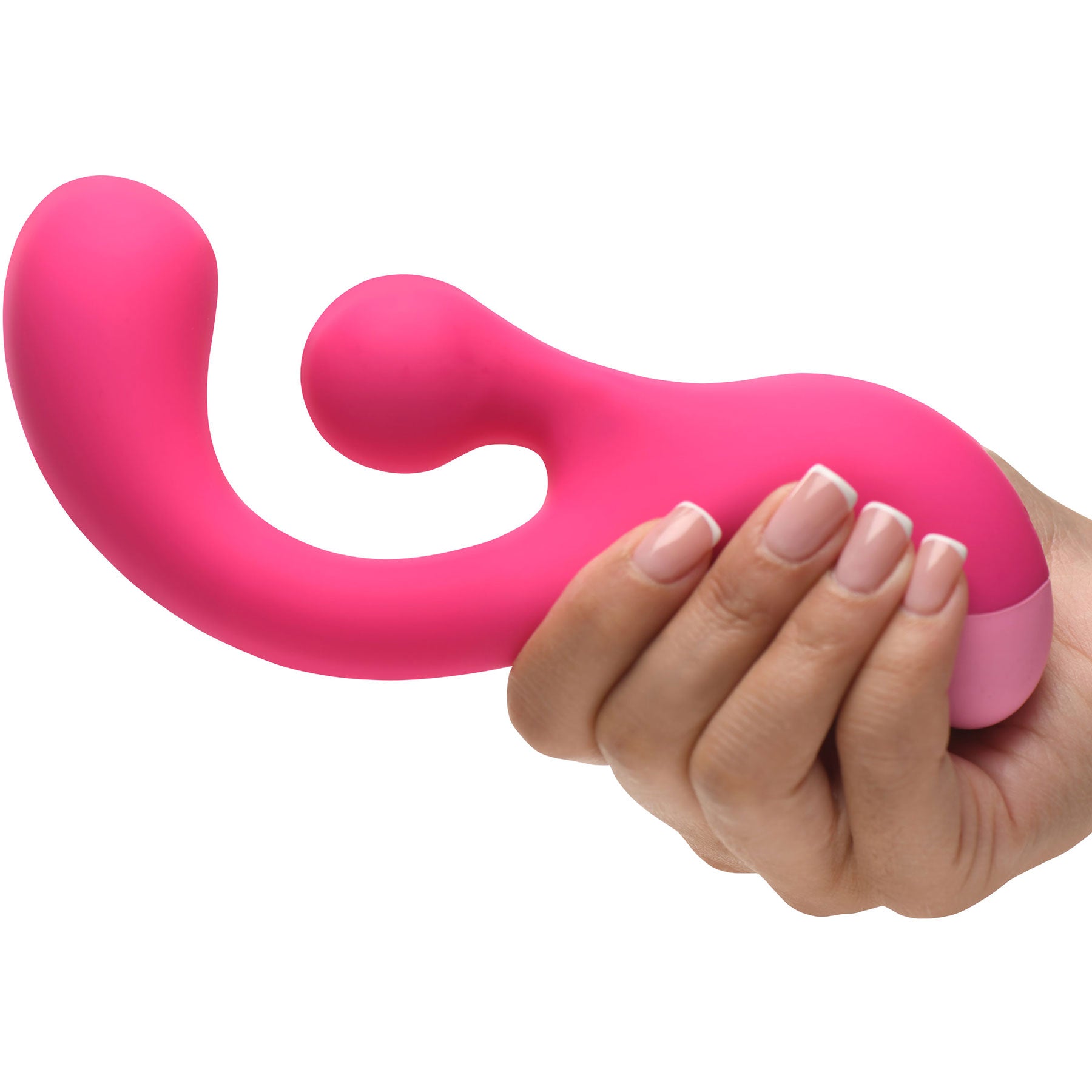 BANG! Gyro Rabbit Rechargeable Silicone Dual Stimulation Vibrator - Pink