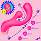 BANG! Gyro Rabbit Rechargeable Silicone Dual Stimulation Vibrator - Pink