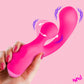 BANG! Gyro Rabbit Rechargeable Silicone Dual Stimulation Vibrator - Pink