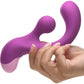 BANG! Gyro Rabbit Rechargeable Silicone Dual Stimulation Vibrator - Purple