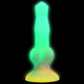 Astro Cock 8" Vibrating Glow-in-the-Dark Silicone Suction Cup Dildo With Remote By Creature Cocks