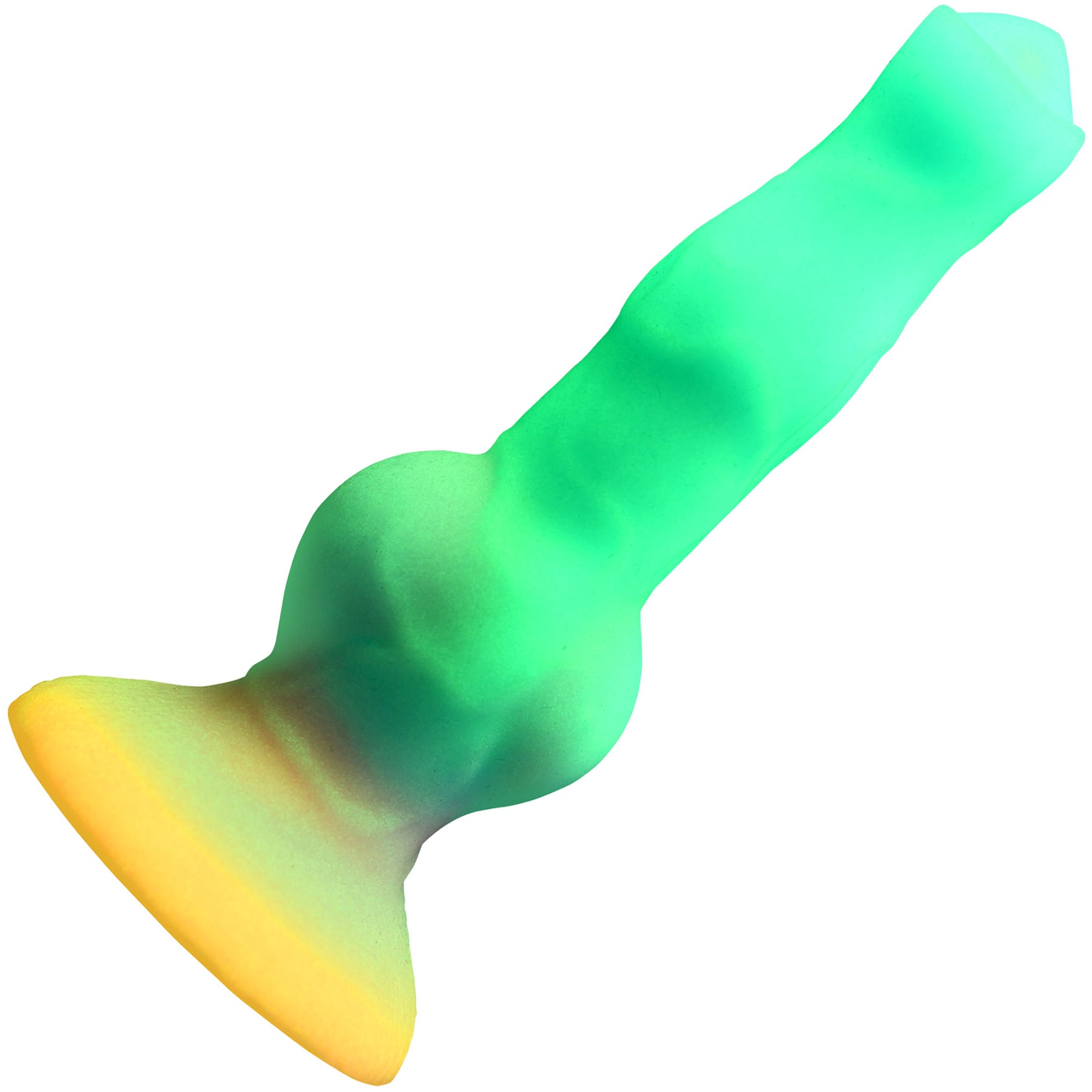 Astro Cock 8" Vibrating Glow-in-the-Dark Silicone Suction Cup Dildo With Remote By Creature Cocks