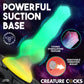 Astro Cock 8" Vibrating Glow-in-the-Dark Silicone Suction Cup Dildo With Remote By Creature Cocks