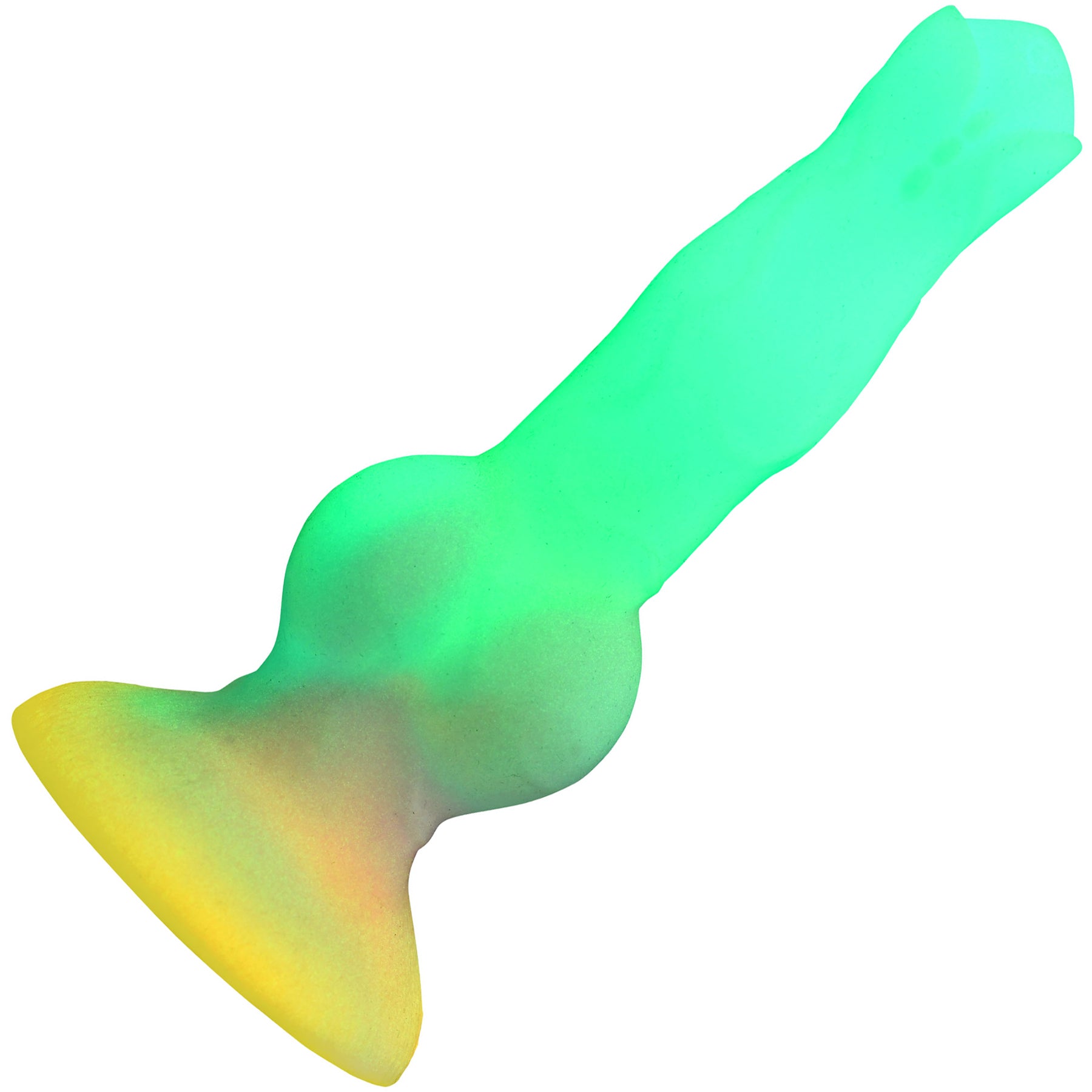 Astro Cock 8" Vibrating Glow-in-the-Dark Silicone Suction Cup Dildo With Remote By Creature Cocks