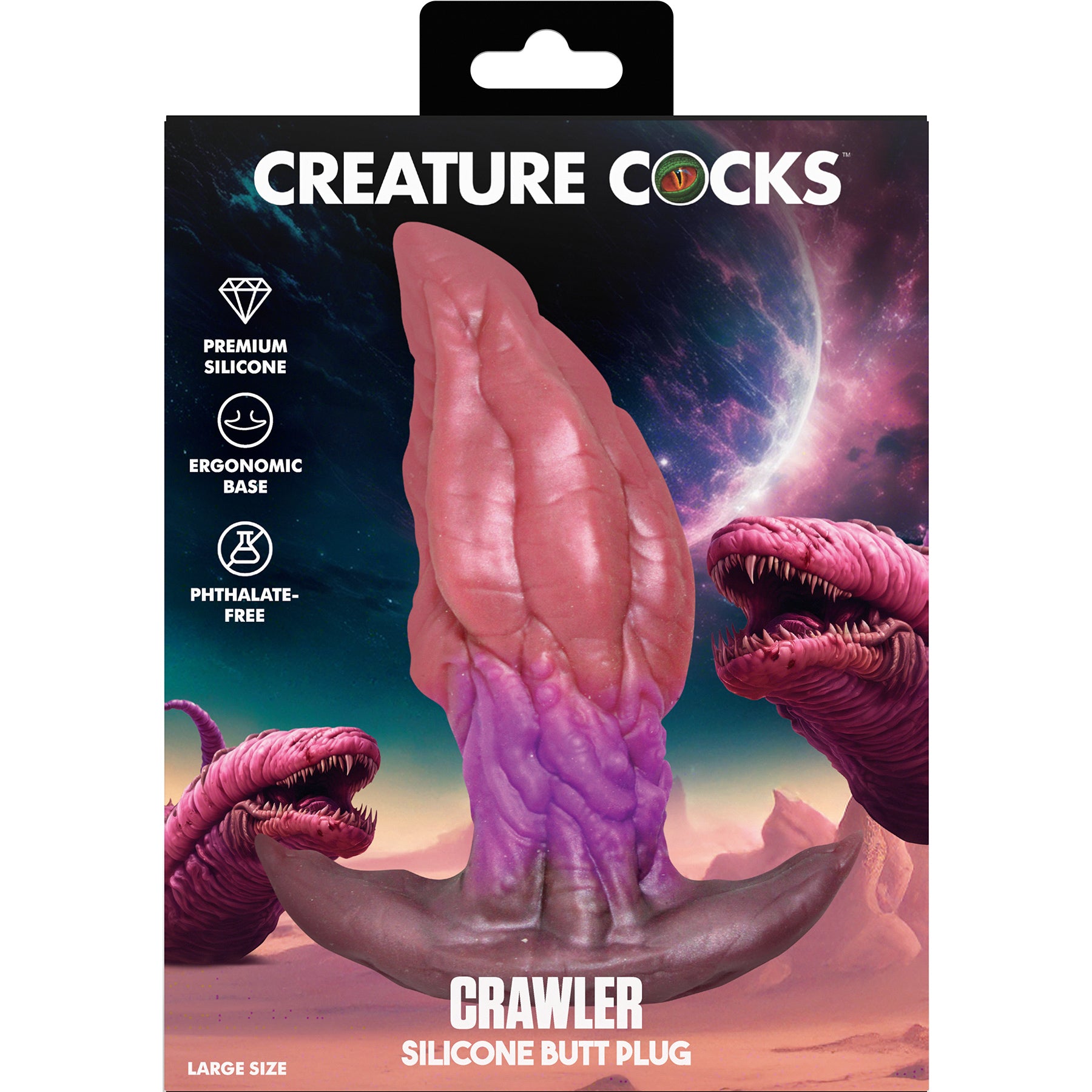 Crawler Silicone Butt Plug By Creature Cocks - Large
