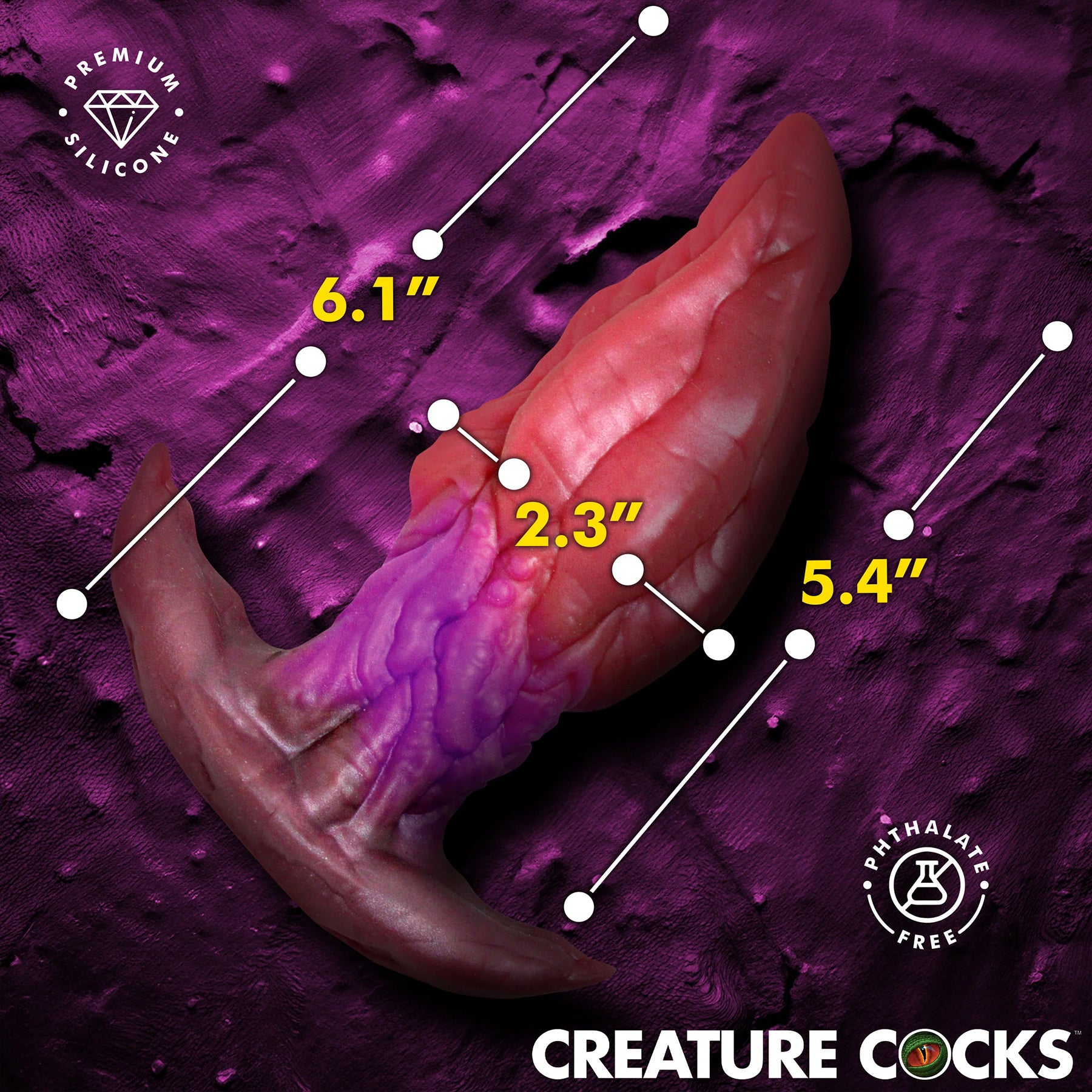 Crawler Silicone Butt Plug By Creature Cocks - Large