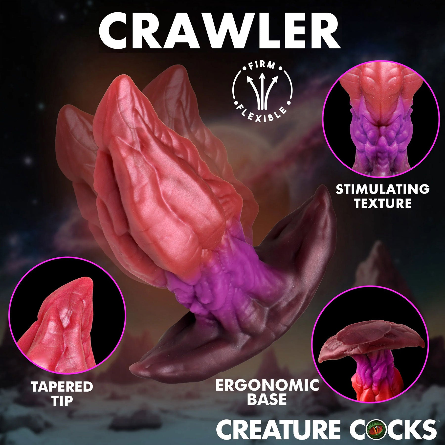 Crawler Silicone Butt Plug By Creature Cocks - Large