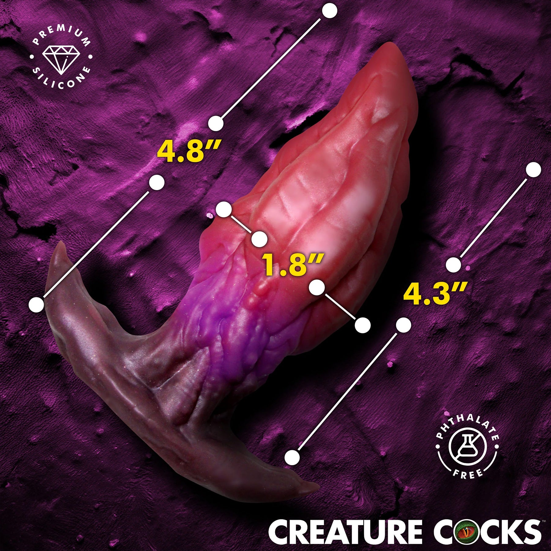 Crawler Silicone Butt Plug By Creature Cocks - Medium