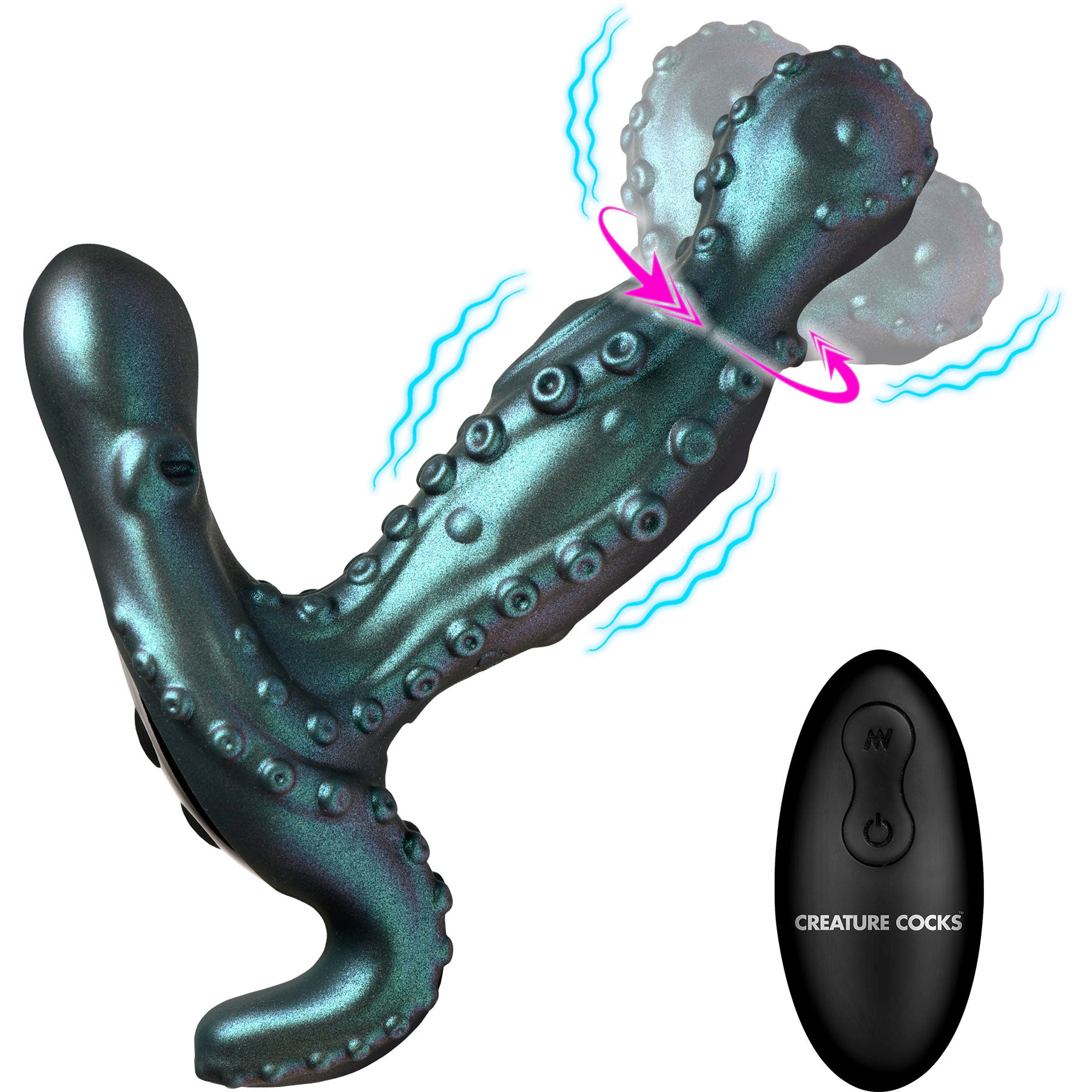 Octoprobe Gyrating Silicone Prostate Vibrator With Remote By Creature Cocks