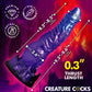 Diabolos 9" Thrusting & Vibrating Silicone Suction Cup Dildo With Remote By Creature Cocks