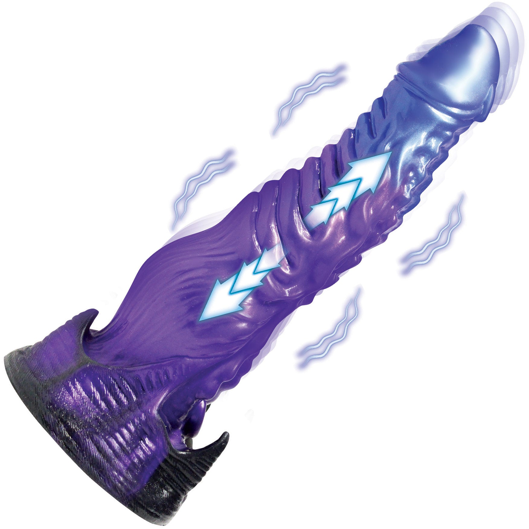 Diabolos 9" Thrusting & Vibrating Silicone Suction Cup Dildo With Remote By Creature Cocks